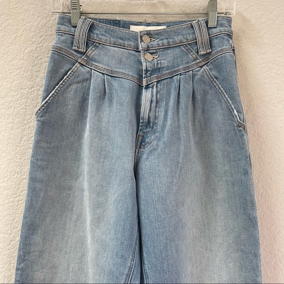 MOTHER Superior The Pleated Poplar Leg Jeans Straight Leg Size 27 - Picture 5 of 10